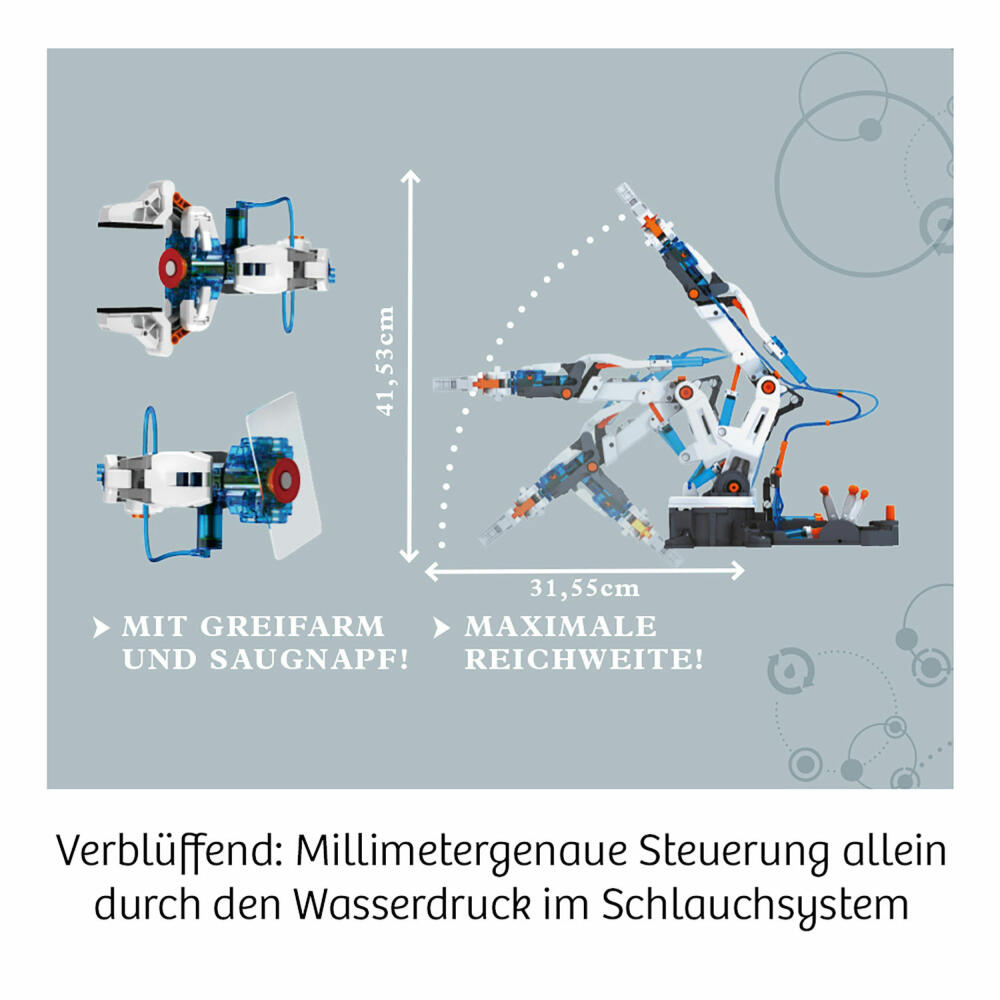 KOSMOS Hydraulik-Arm, Modellbausatz, Technik, Spielzeug, Basteln, Bauen, ab 10 Jahre, 620578