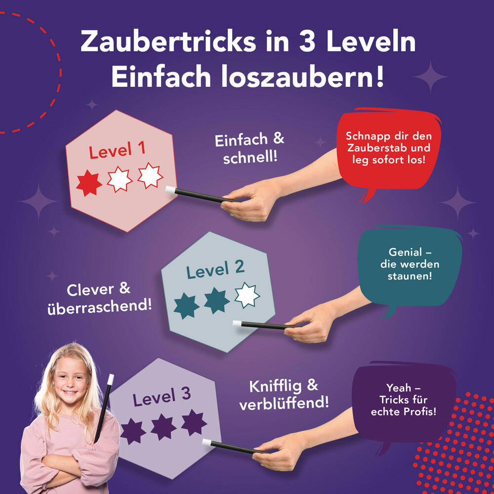 KOSMOS Die Zauberschule Magic Silber Edition, Zauberkasten, Experimentierkasten, Zaubern, ab 8 Jahren, 601799