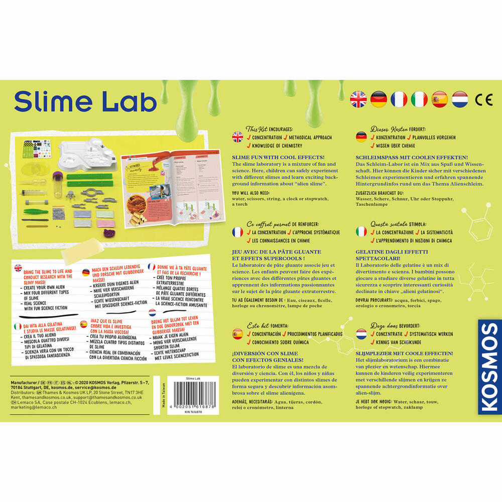 KOSMOS Slime Lab / Slime Lab, Experiment Kit, Children, Multilingual, 616878