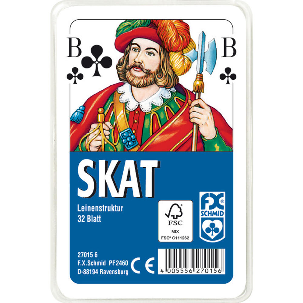 Ravensburger FX Schmid Skat French Picture, Skat Game, Traditional Playing Cards, Card Game, Card Game, Linen Structure, 27015 6