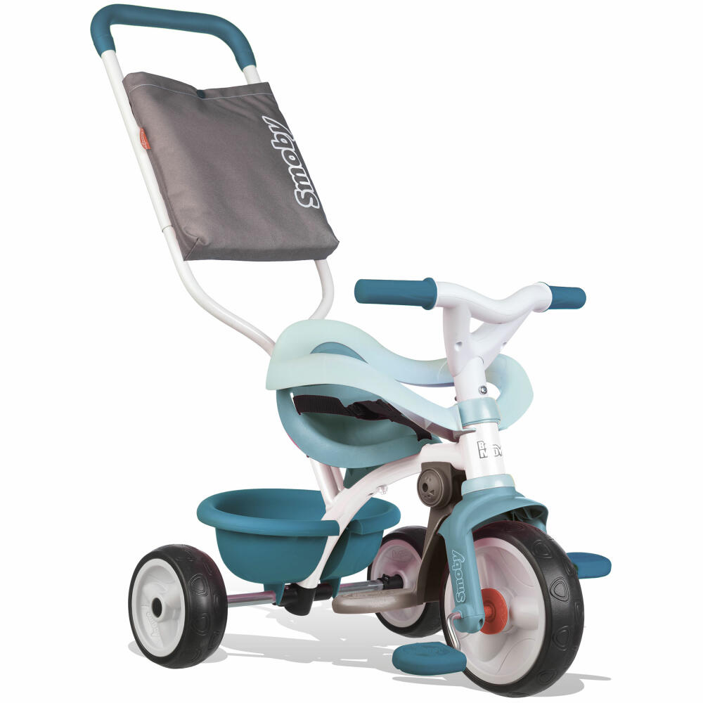Smoby Dreirad Be Move Komfort, Kinderdreirad, mit Schiebstange, Kinderfahrzeug, Kinder, Fahrzeug, Blau, 7600740414