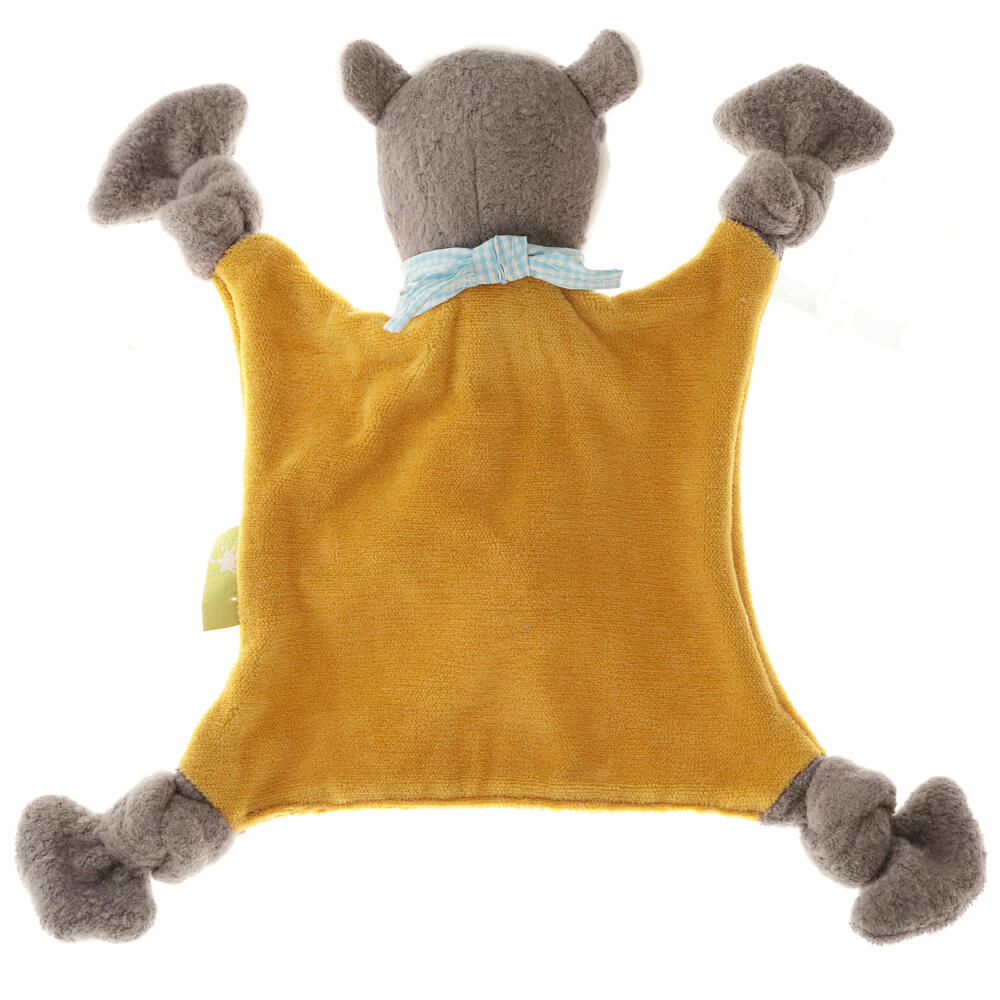 sigikid Green Collection Organic Schnuffeltuch Dachs Kasimir, Schmusetuch, Kuscheltuch, Kuscheltier, Schnuffel Tuch, Baby, Orange / Grau, 39173