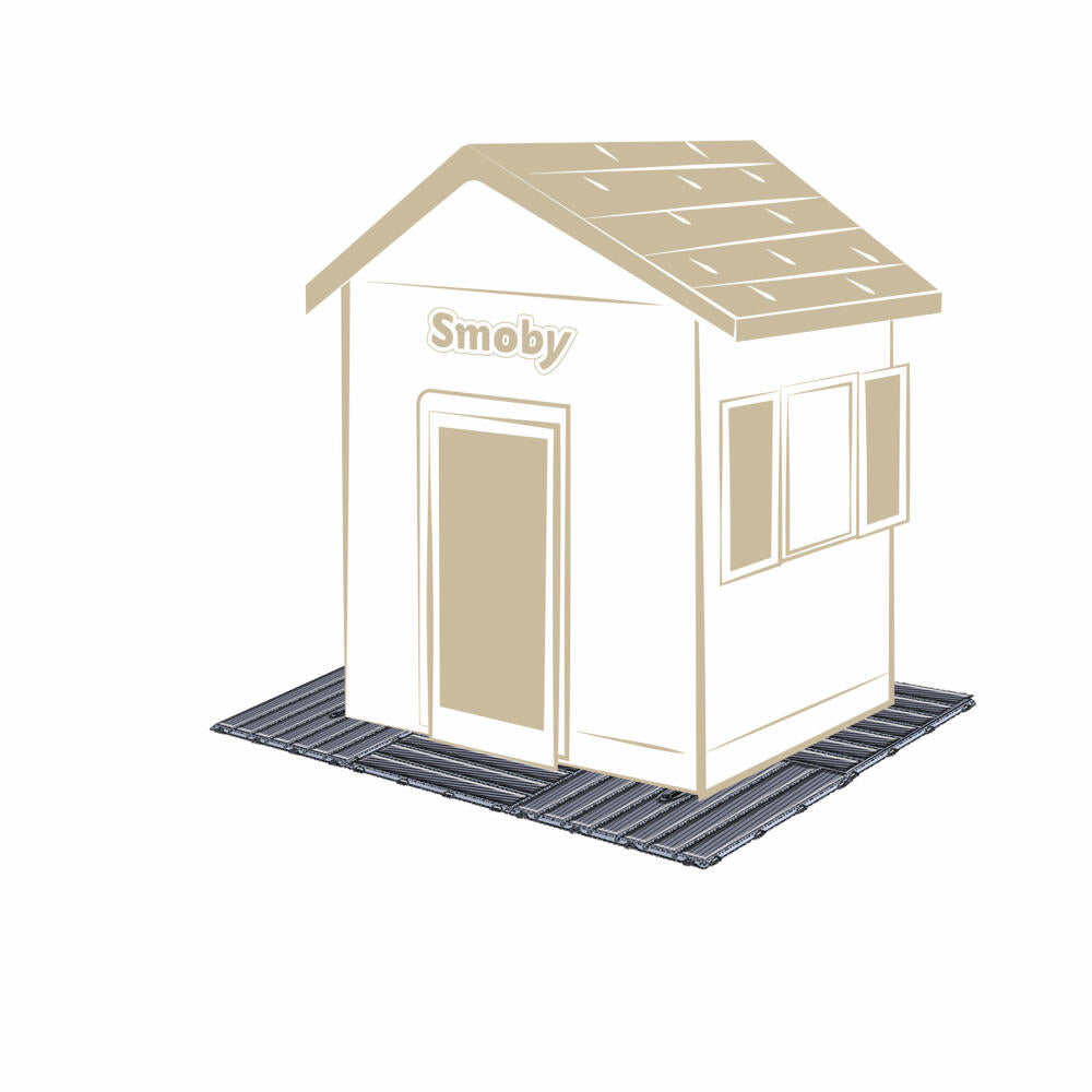 Smoby floor plate set with click system, set of 6, floor plate, for playhouse, accessories, children, 7600810907