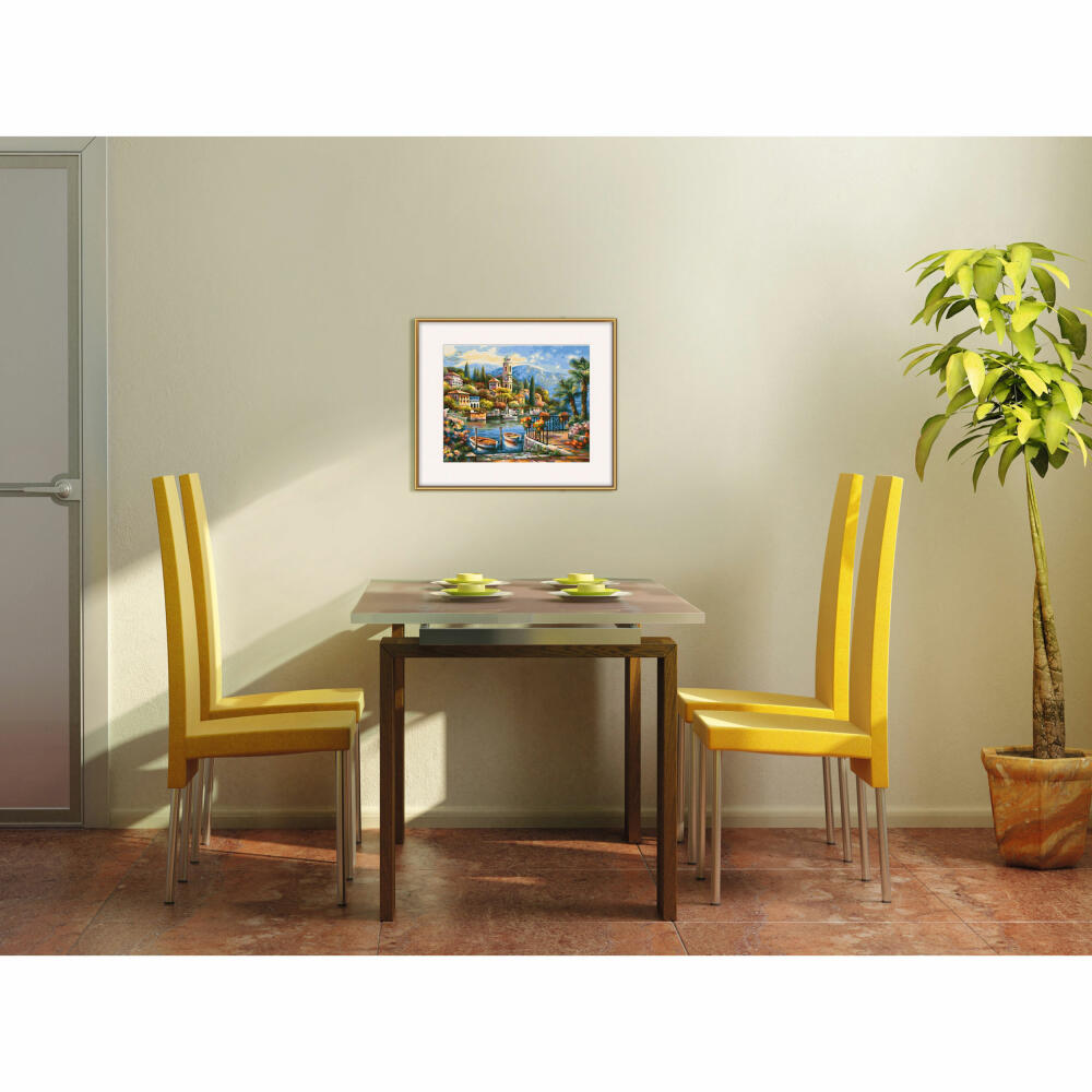 Schipper Painting by Numbers On Lake Como, Master Class Classics, Painting Template, Wall Picture, 24 x 30 cm, 609240798