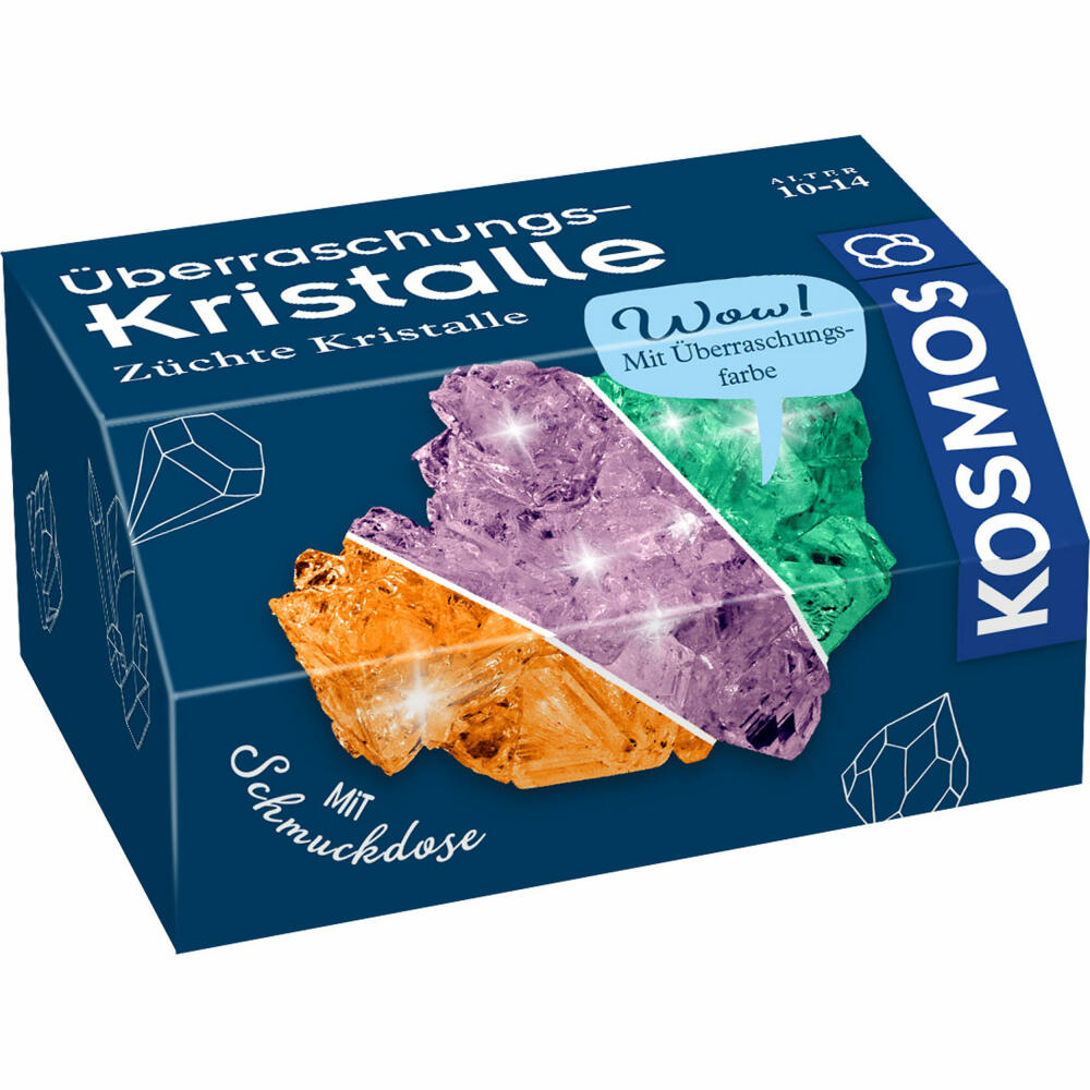 KOSMOS Überraschungs-Kristalle selbst züchten, Experimentierkasten, Kristallzucht, Experimentierset, 657963
