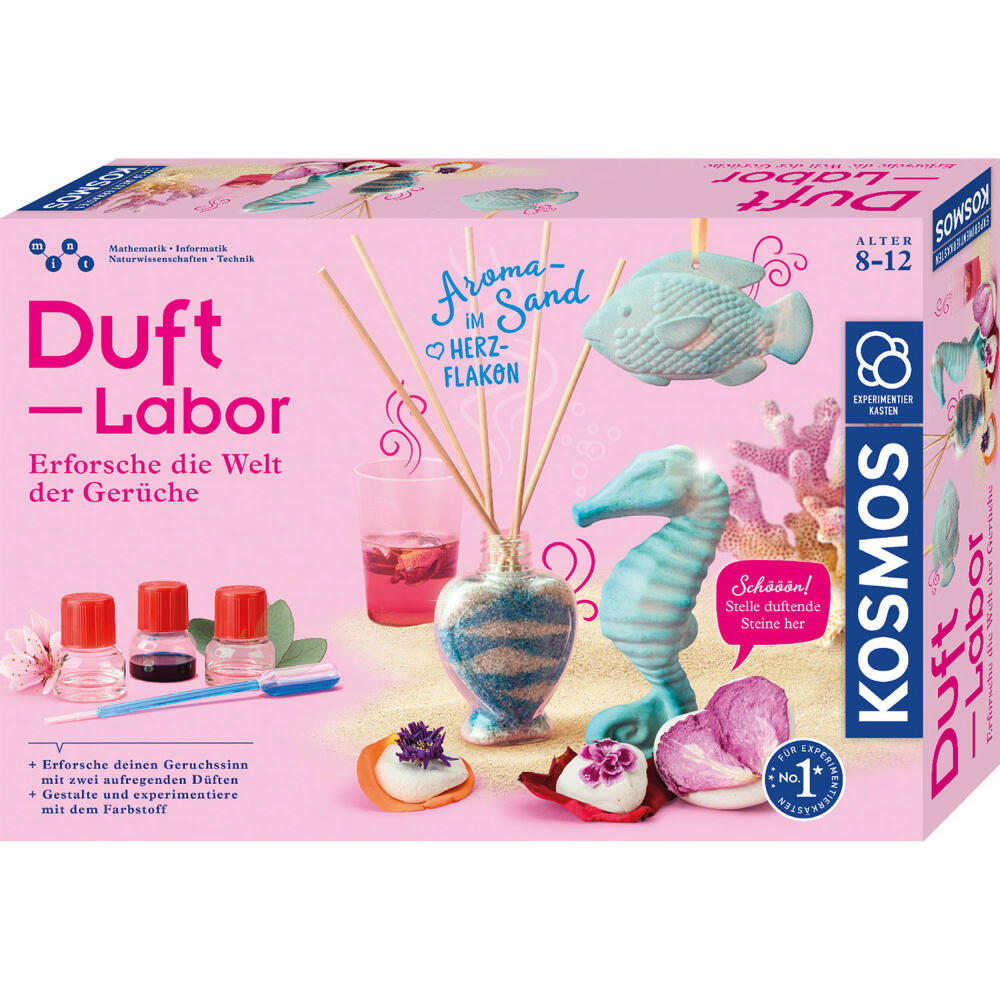 KOSMOS Experimentierkasten Duft-Labor, Experimente, Duft-Gel, Duftsteine, ab 8 Jahren, 671570