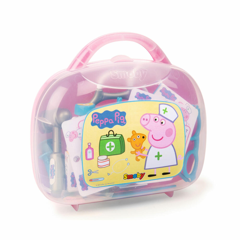 Smoby Peppa Pig Doktorkoffer, Arztkoffer, Doktor, Arzt Koffer, Tasche, Kinder Spielzeug, 7600340101