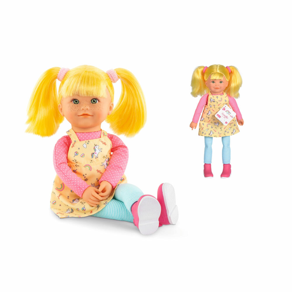 Corolle RDC Rainbow Doll Celeste, Weichkörperpuppe mit Schlenkerbeinen, Babypuppe, Puppe, Vanilleduft, 40 cm, 9000300030