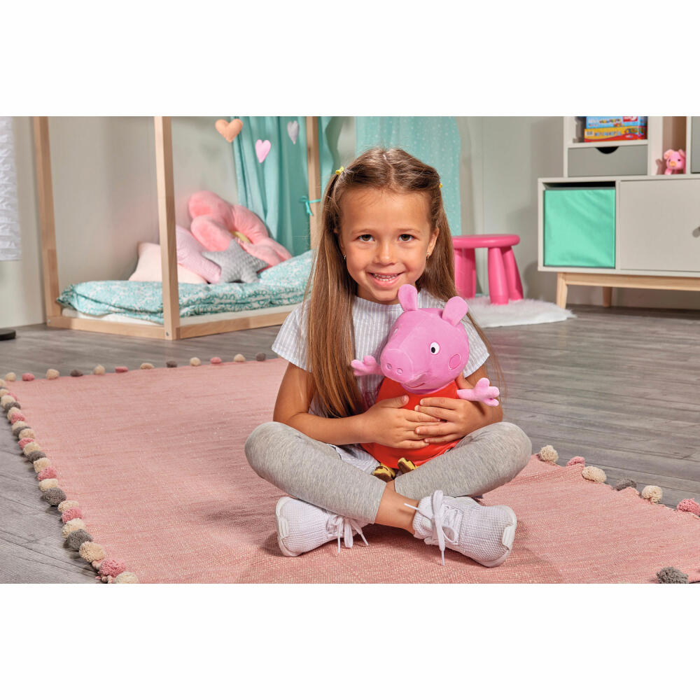 Simba Peppa Pig Plush Peppa with Sound, Wutz, Plush Toy, Cuddly Toy, Stuffed Toy, Toy, Children, 22 cm, 109261009