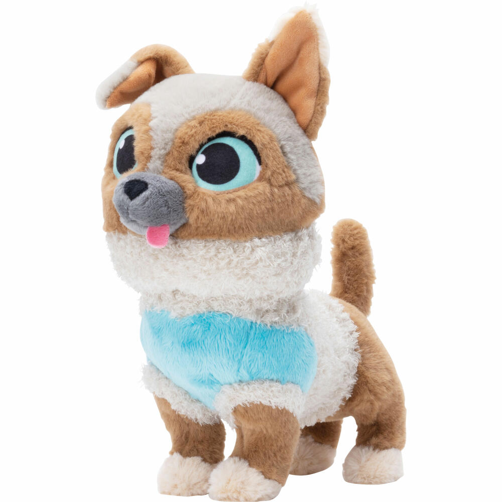 Schmidt Spiele Puss in Boots Perro, cuddly toy, plush toy, stuffed toy, plush, 26 cm, 42780