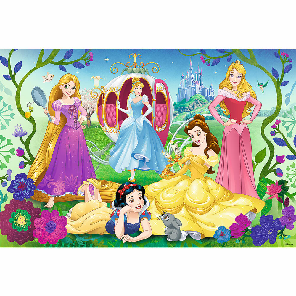 Trefl Junior Glitzer Puzzle Disney Princess, Glitter, 70 Teile, 41 x 27.5 cm, 53017