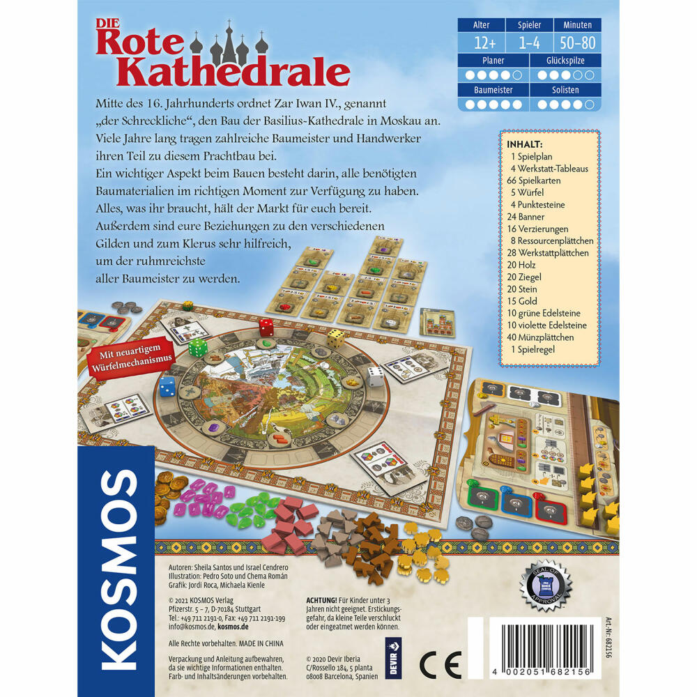 KOSMOS The Red Cathedral, board game, parlor game, family game, connoisseur game, 682156