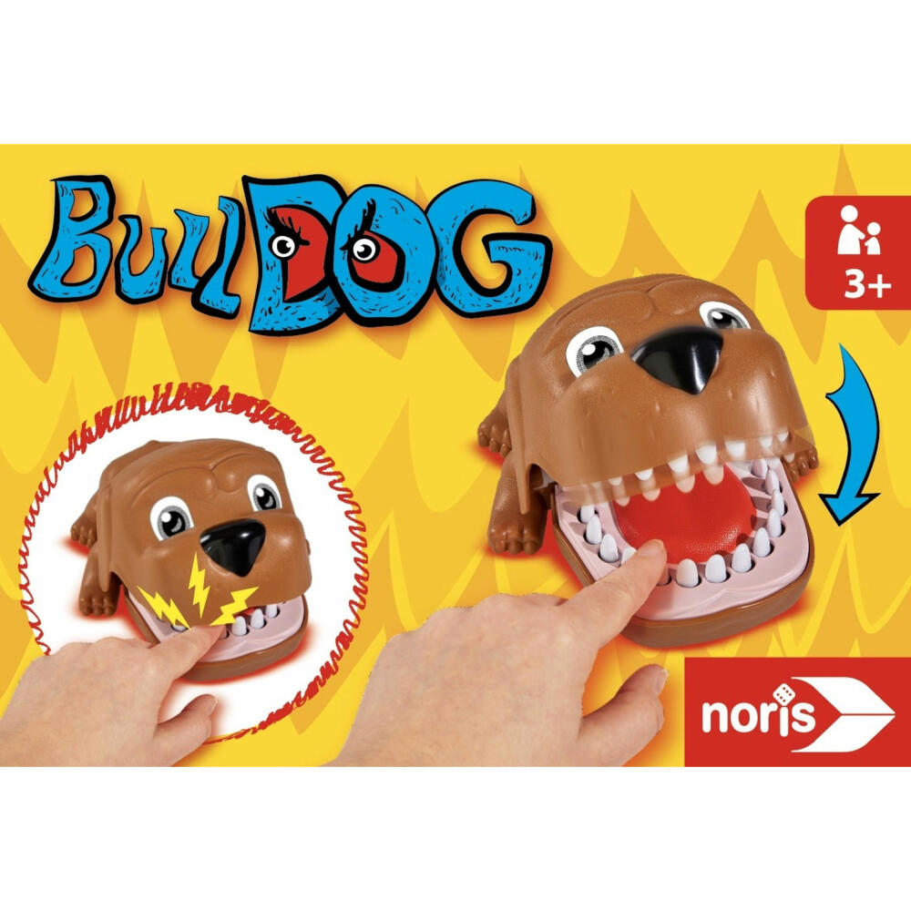 Noris Bulldog, action game, children's game, family game, board game, snapping game, from 3 years, 606064050