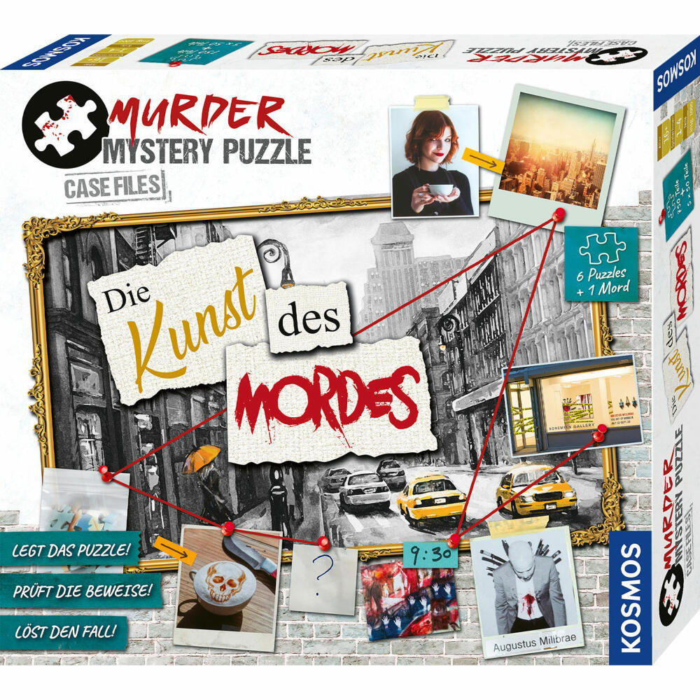 KOSMOS Murder Mystery Puzzle The Art of Murder, crime game, board game, ages 16 and up, 682187