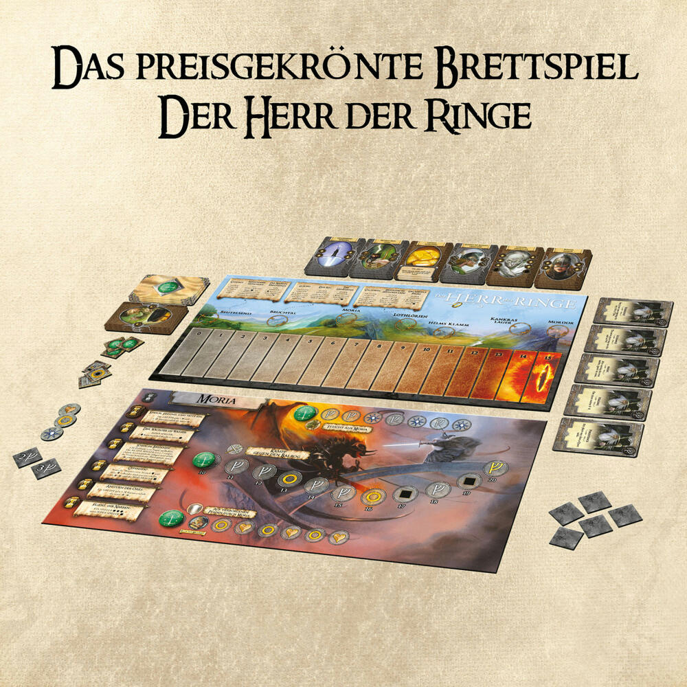 KOSMOS Der Herr der Ringe, Erwachsenenspiel, Brettspiel, Gesellschaftsspiel, Brett Spiel, ab 12 Jahren, 680473