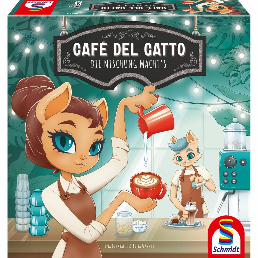 Schmidt Spiele Café del Gatto, Familienspiel, Legespiel, Gesellschaftsspiel, ab 8 Jahre, 49430