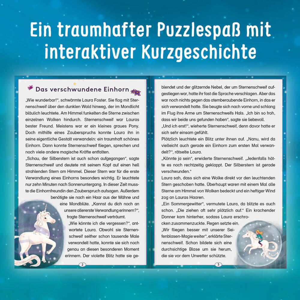 KOSMOS StoryPuzzle Startail The Missing Unicorn, Story Puzzle, Hidden Object, Puzzle Game, 150 Pieces, 682279