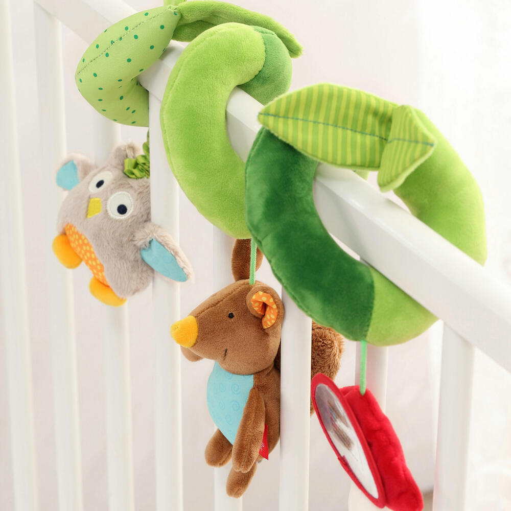 sigikid PlayQ Babyschalenspielzeug Eichhörnchen, Aktiv-Spirale, Kinderwagenkette, Baby Activity, Spielzeug, 42248
