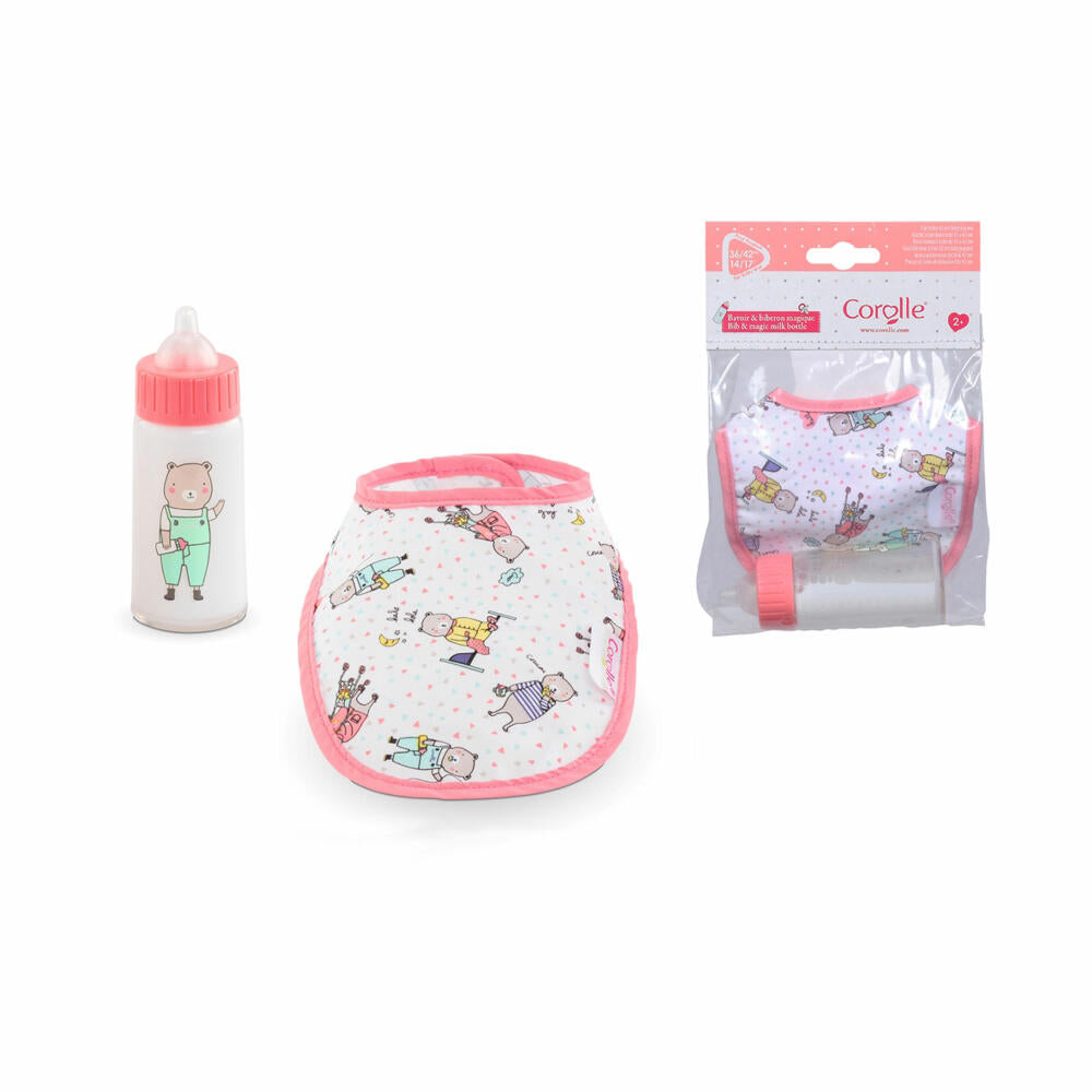Corolle MGP bib and bottle, accessories, doll accessories, doll, for all 36 - 42 cm baby dolls, 9000140680