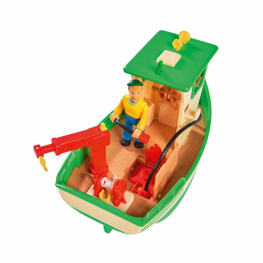 Simba Fireman Sam Charlie's Fishing Boat, with Figure, Boat, Toy Boat, Toys, Children, 109251074