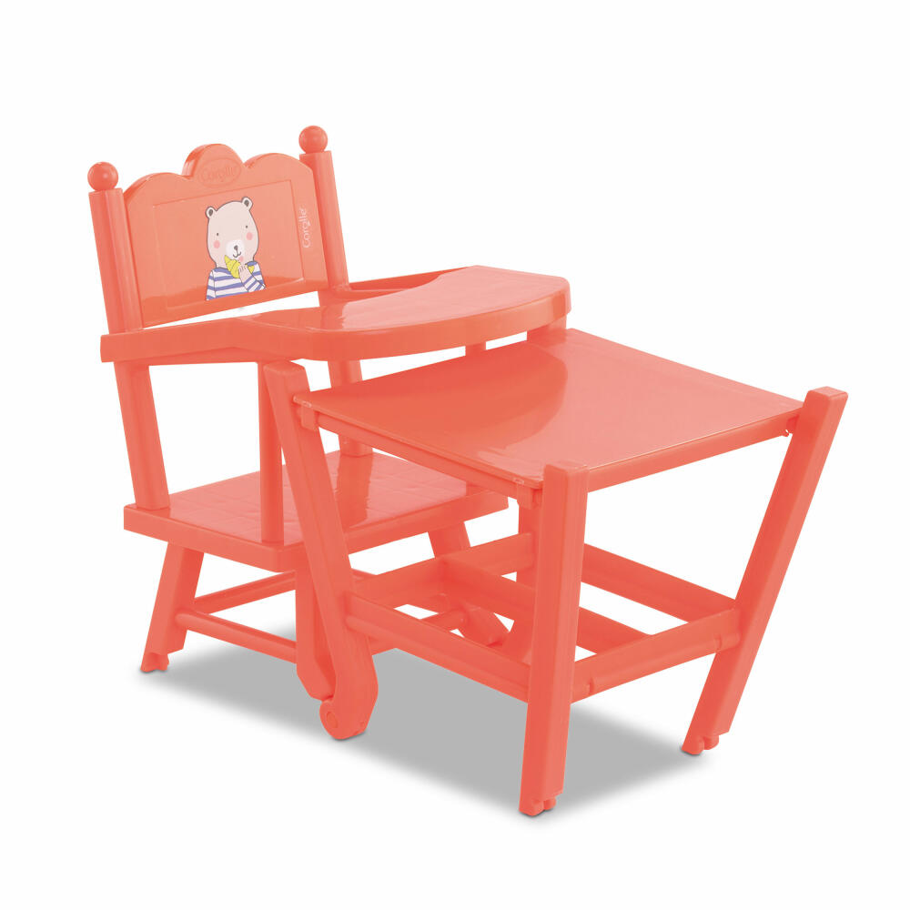 Corolle MGP 2in1 high chair, chair, doll chair, play table, doll accessories, for all 36 - 42 cm baby dolls, 9000141040