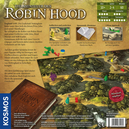 KOSMOS Die Abenteuer des Robin Hood, Gesellschaftsspiel, Kooperatives Abenteuer-Spiel, Brettspiel, ab 10 Jahren, 680565