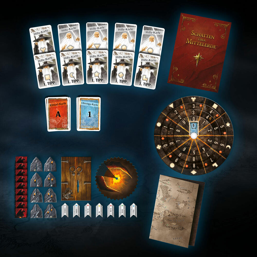 KOSMOS EXIT Spiel - Der Herr der Ringe Schatten über Mittelerde, Escape-Spiel, Level Einsteiger, ab 10 Jahren, 682248