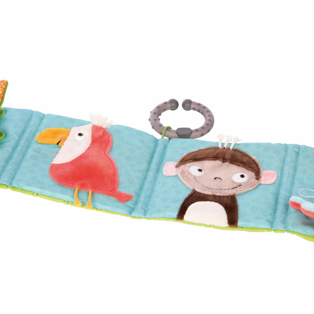 sigikid PlayQ Aktiv-Buch Krokodil, Stoffbuch, Spielbuch, Babyspielzeug, Baby Spielzeug, 42513