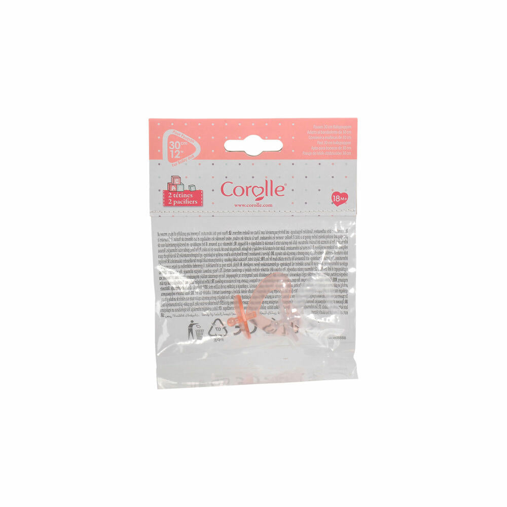 Corolle MPP pacifiers, set of 2, doll pacifiers, doll accessories, doll accessories, for all 30 cm Corolle baby dolls,