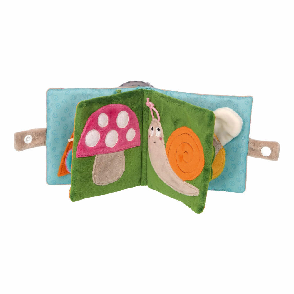 sigikid PlayQ Aktiv-Buch Hase, Stoffbuch, Spielbuch, Babyspielzeug, Baby Spielzeug, 42514