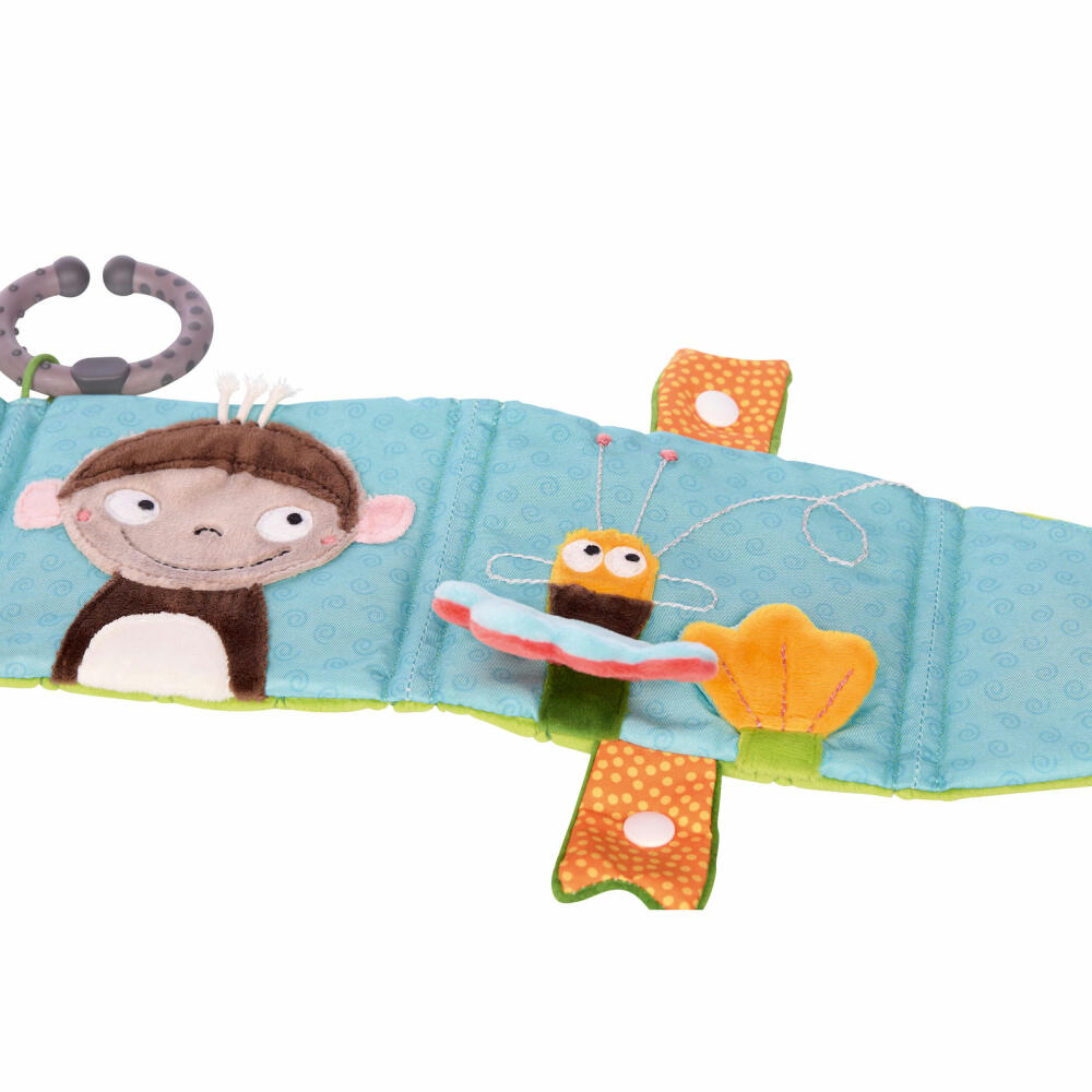 sigikid PlayQ Aktiv-Buch Krokodil, Stoffbuch, Spielbuch, Babyspielzeug, Baby Spielzeug, 42513