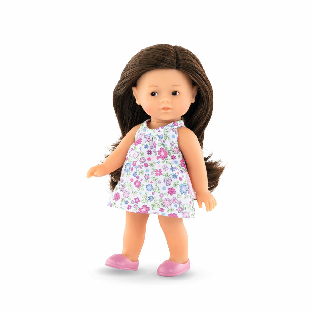 Corolle LTC Mini Corolline Romy Brünett, Vollvinylpuppe, Puppe, Babypuppe, Spielzeug, Vanilleduft, 20 cm, 9000240020