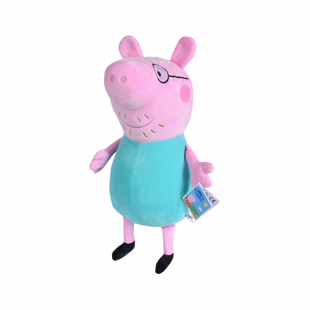 Simba Peppa Pig Plush Papa Wutz, Plush Toy, Cuddly Toy, Stuffed Toy, Toy, Children, 37 cm, 109261005