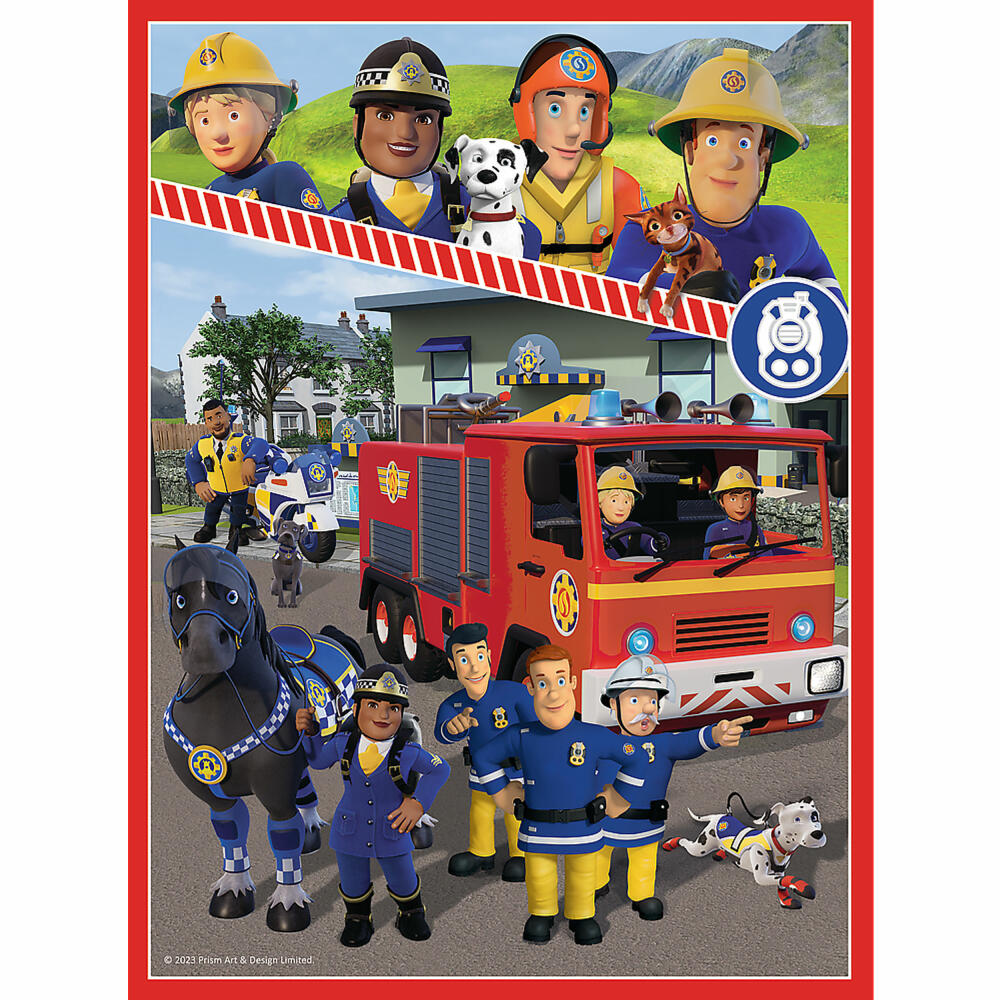 Trefl 2 in 1 Puzzles + Memo - Feuerwehrmann Sam, 30 + 48 + 24 Teile, 27.5 x 20.5 cm, 93334