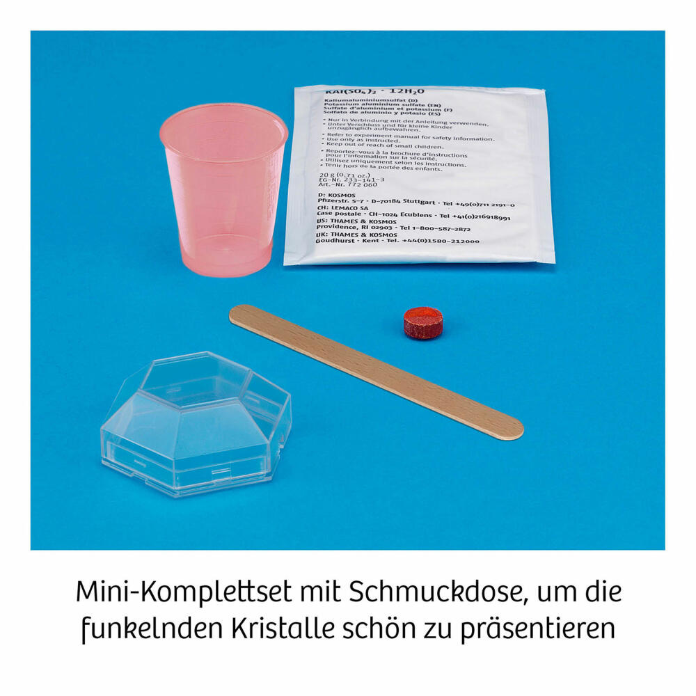 KOSMOS Experimentierkästen Kristalle Rot, Selbst Züchten, Experimentierkasten, Experimente, Kristallzucht, ab 10 Jahren, 657949