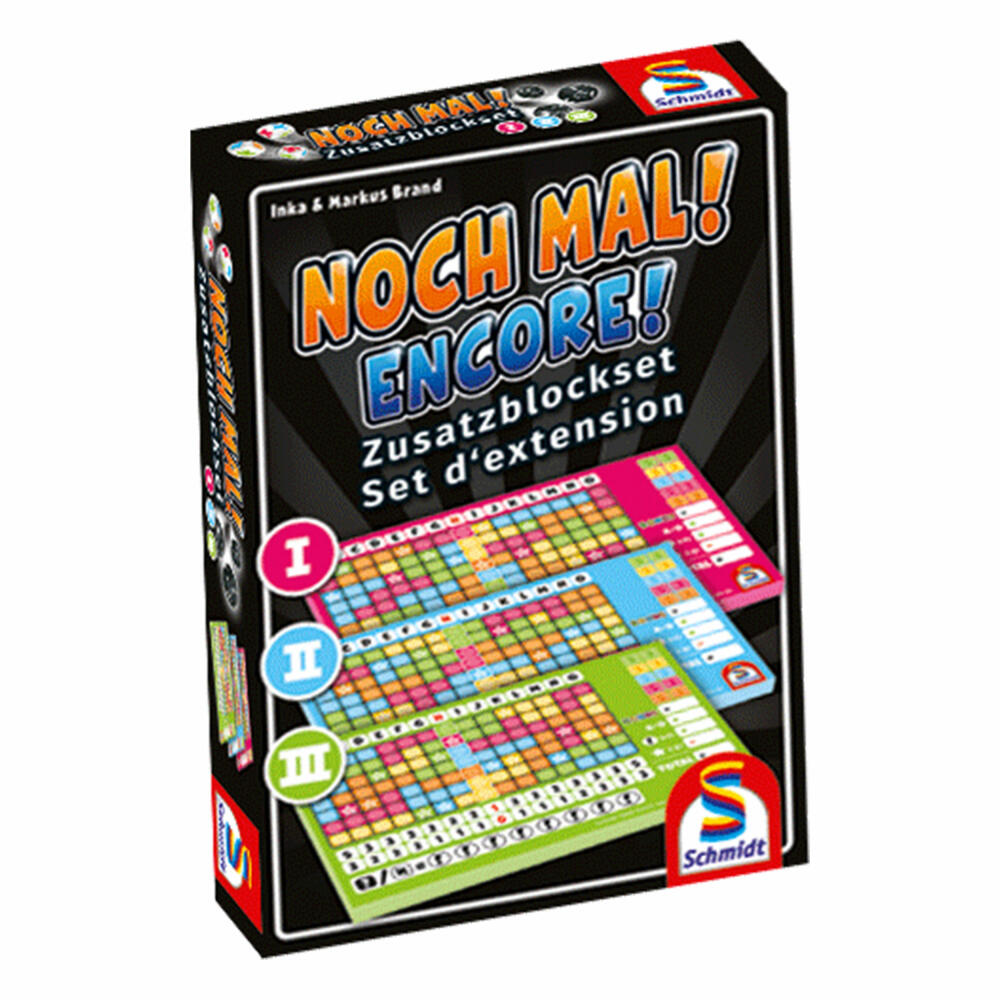 Schmidt Spiele Noch Mal additional blocks No. I, II, III, 3 pieces sorted in folding box, 49371