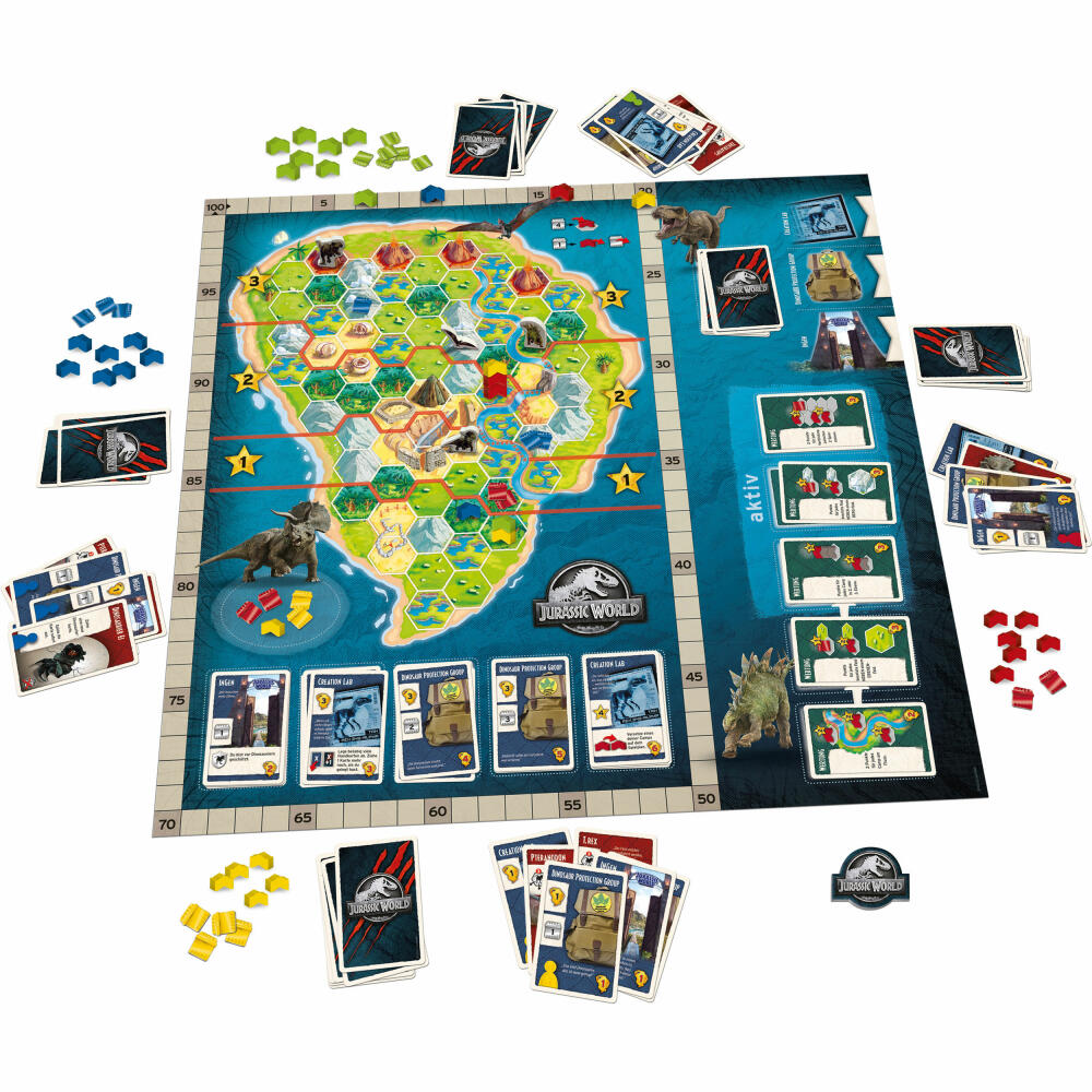 Schmidt Spiele Jurassic World Rückkehr nach Isla Nubar, Brettspiel, Familienspiel, Gesellschaftsspiel, 49389