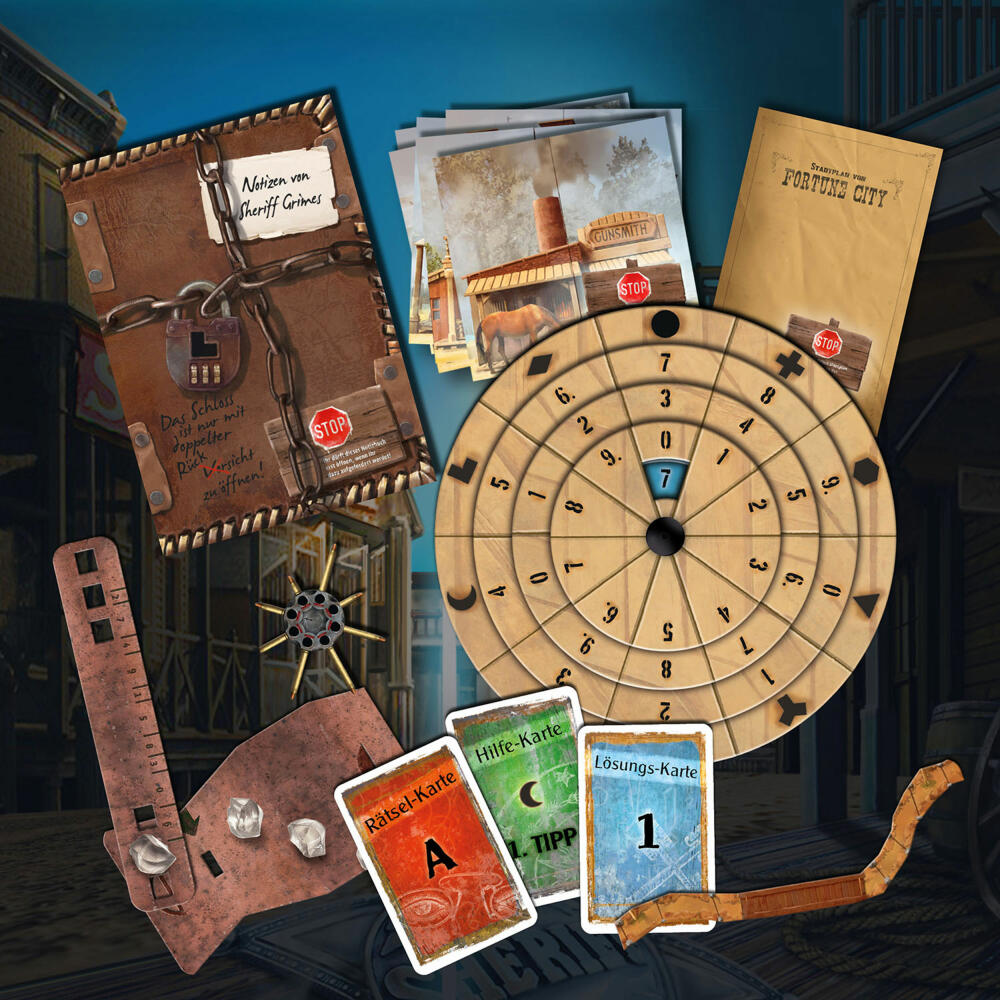 KOSMOS EXIT the game - The kidnapping in Fortune City, escape game, game, level advanced, ages 12 and up, 680497