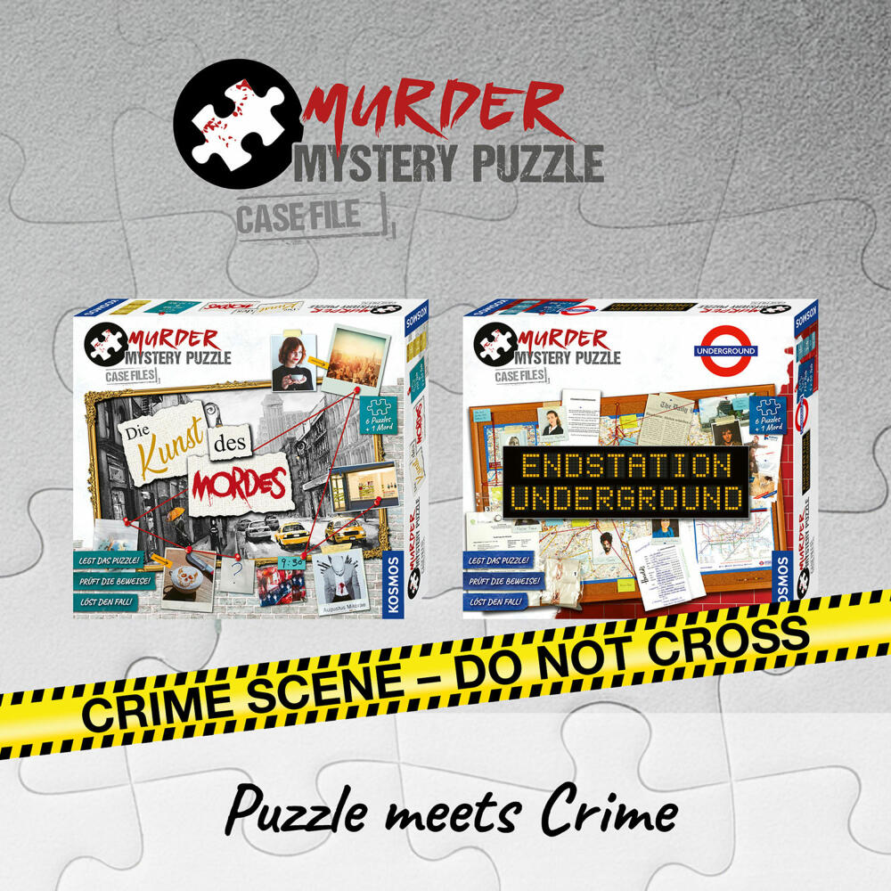 KOSMOS Murder Mystery Puzzle The Art of Murder, crime game, board game, ages 16 and up, 682187