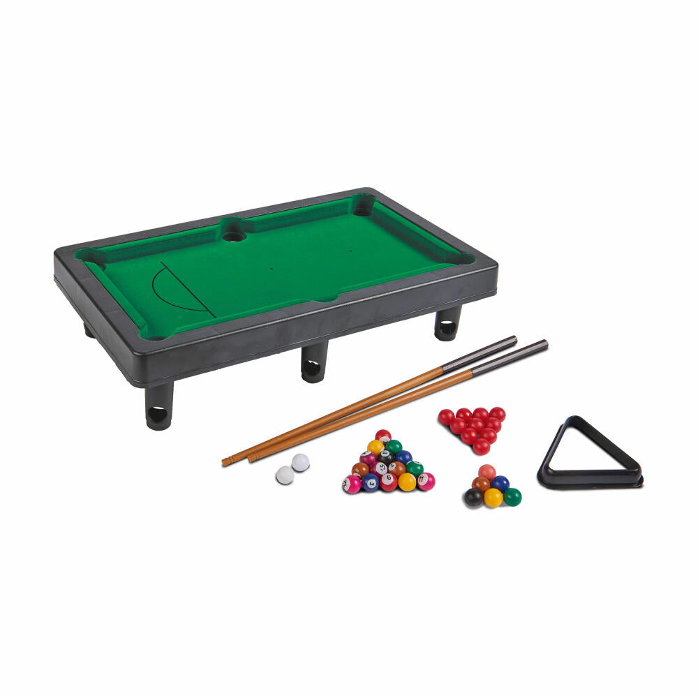 Noris Pool Billard & Snooker, Tischbillard, Mini Billard, Familienspiel, Kinderspiel, ab 4 Jahren, 606167704