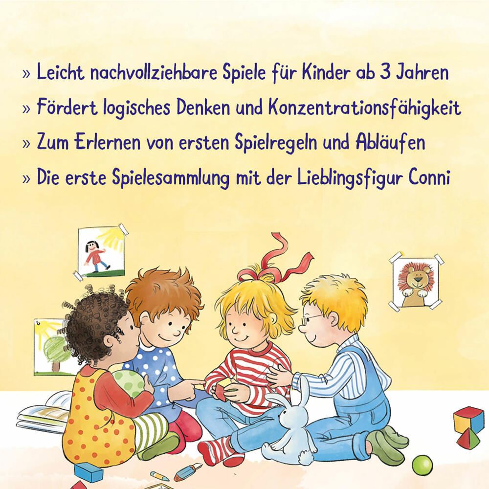 KOSMOS Connis erste Spiele, Laufspiel, Legespiel, Memo Spiel, Spielzeug, ab 3 Jahren, 681043