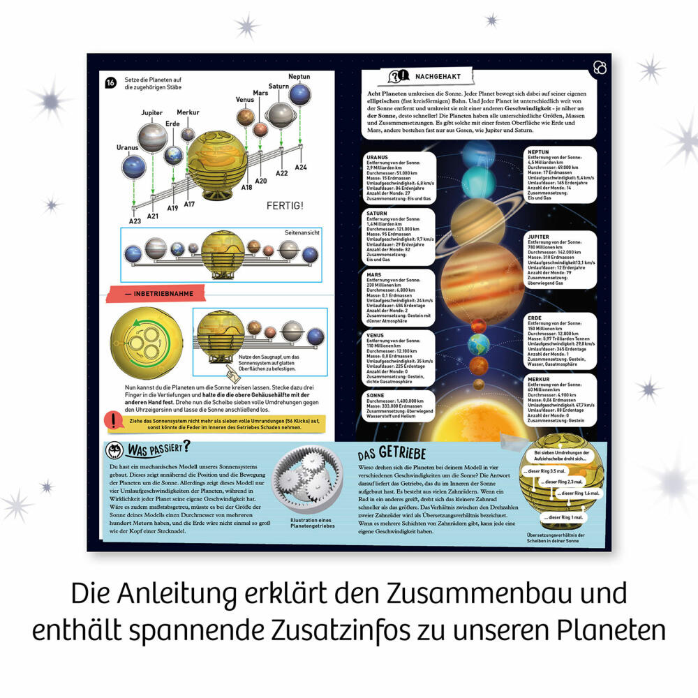KOSMOS Experiment Kit Solar System, Planets, Experiments, Construction Kit, from 8 years, 671532