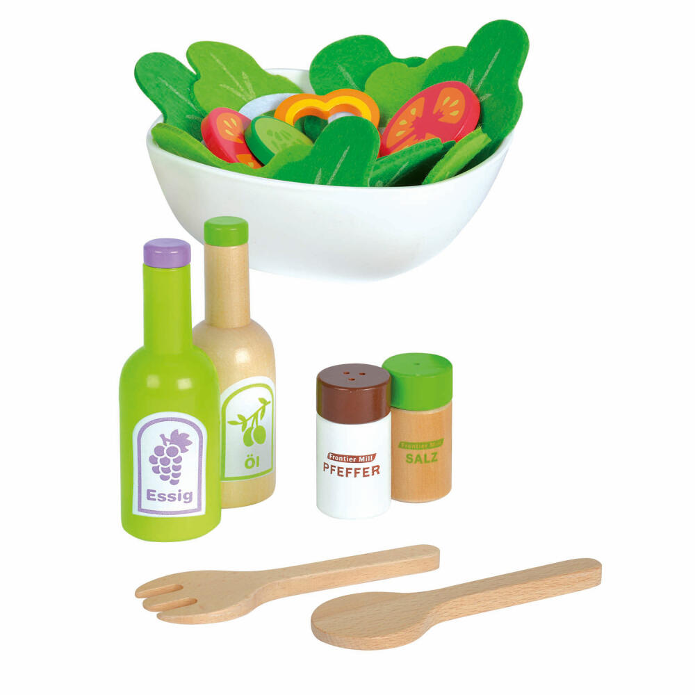 Eichhorn Salad, Wooden Salad, Bowl, Salt, Pepper, Shop, Toy Food, Children's Toys, 100003738
