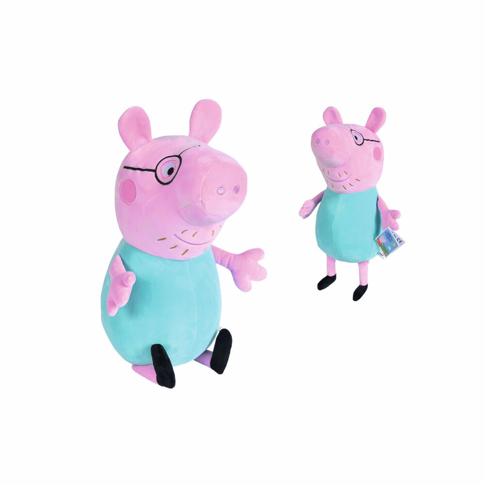 Simba Peppa Pig Plush Papa Wutz, Plush Toy, Cuddly Toy, Stuffed Toy, Toy, Children, 37 cm, 109261005