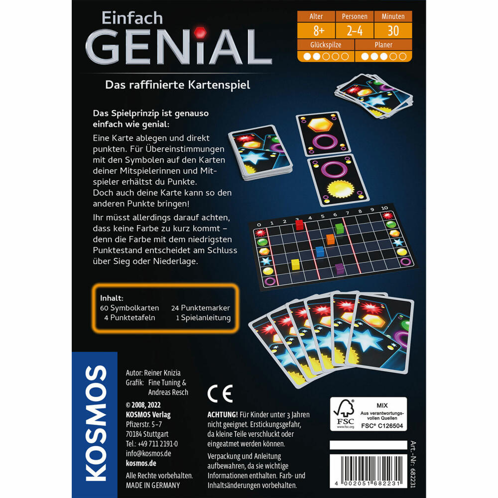 KOSMOS Simply Brilliant - The Card Game, Card Game, Children's Game, Family Game, from 8 years, 682231