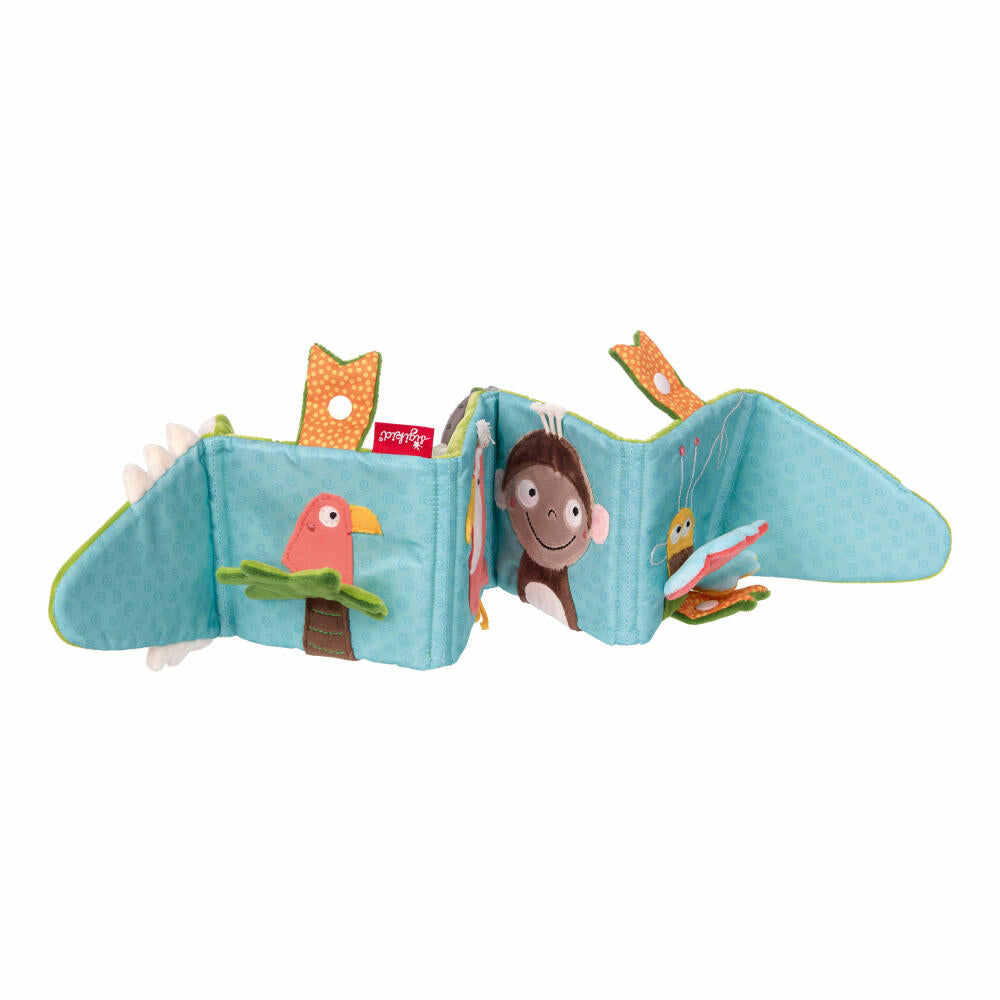 sigikid PlayQ Aktiv-Buch Krokodil, Stoffbuch, Spielbuch, Babyspielzeug, Baby Spielzeug, 42513