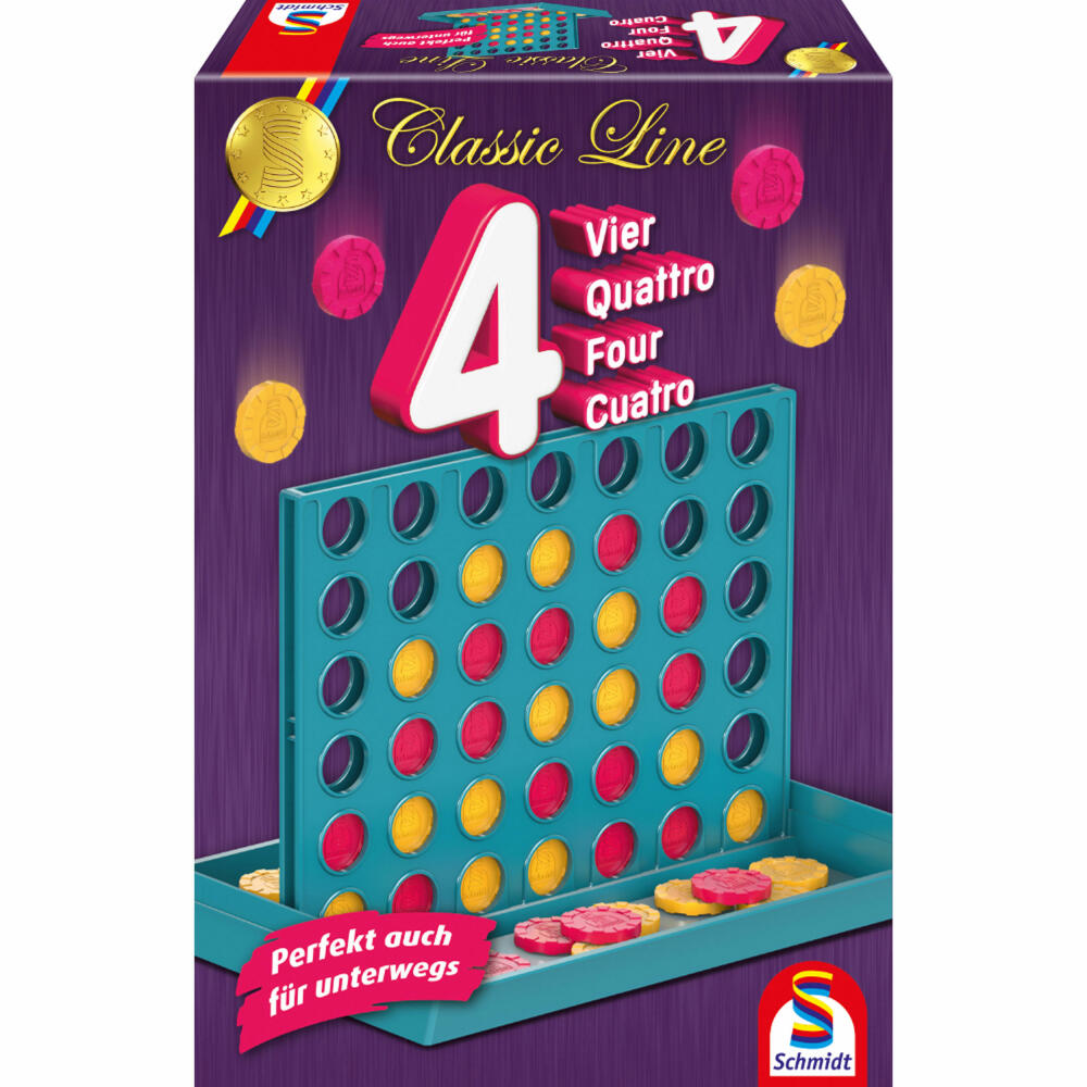 Schmidt Spiele Classic Line Vier, family game, children's game, travel game, 49403