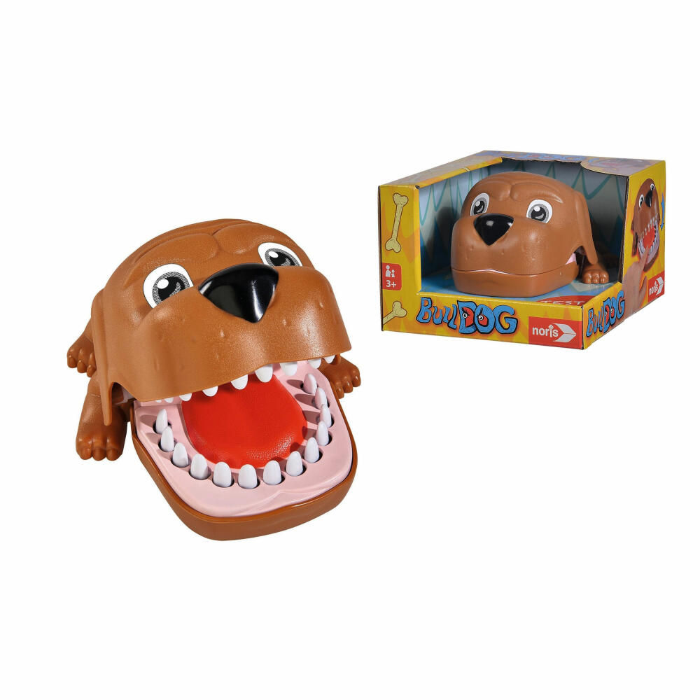 Noris Bulldog, action game, children's game, family game, board game, snapping game, from 3 years, 606064050