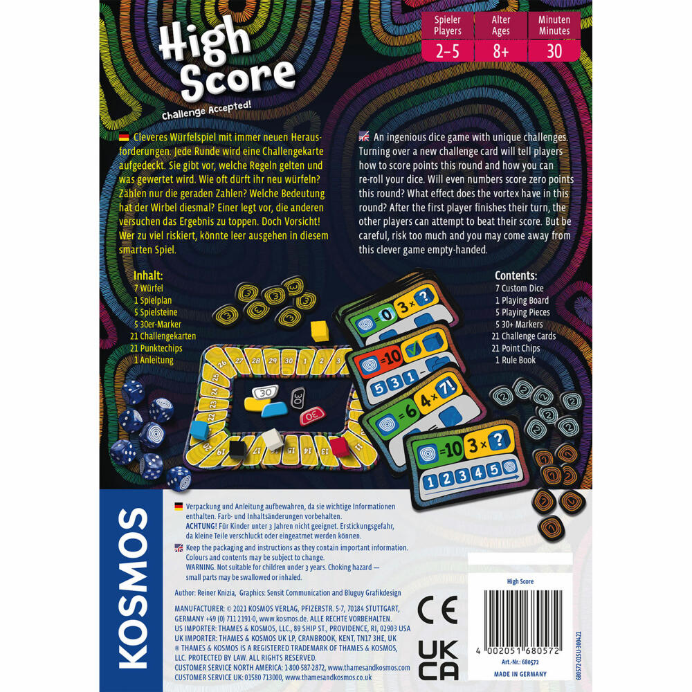 KOSMOS High Score, dice game, family game, board game, dice game, 680572