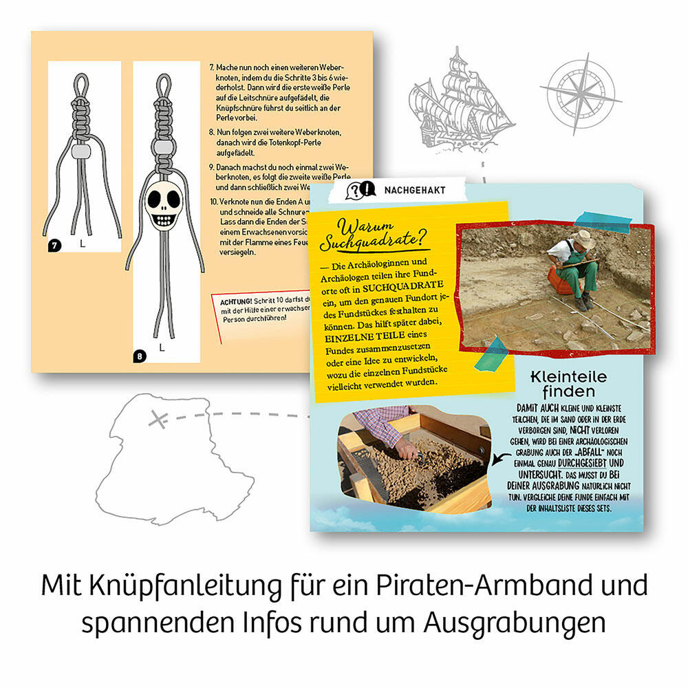 KOSMOS Piraten-Schatz, Ausgrabungs-Set, Experimentierkasten, Experimentier Kasten, ab 7 Jahren, 657888